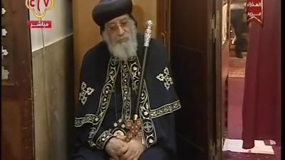 بالفيديو | شاهد حزن البابا تواضروس في لقاء اليوم بعد احداث دير ابومقار