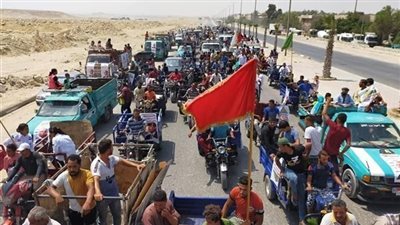 بالصور | مسيرة بالـ D.J والأعلام تجوب شوارع 15 مايو