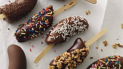 موز مغلف بالشيكولاته سهل ولذيذ