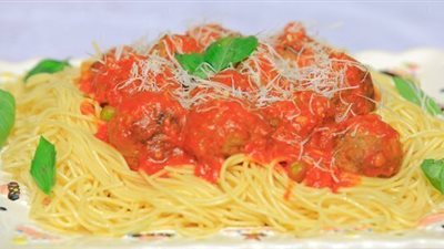 اسباجيتى بكفتة الخضروات للاطفال