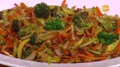 بمكونات متاحه وطعم لذيذ حضرى الخضار الصينى للدايت