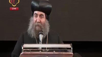 بالفيديو | الانبا يؤانس يعلن اطلاق اسم البابا تواضروس علي هذا المبني ورده فعل البابا تواضروس