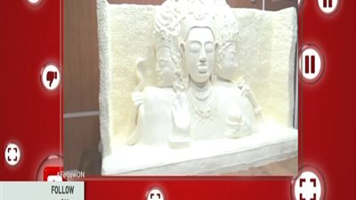 بالفيديو || مش هتصد التمثال ده مصنوع من ايه فيتسبب بدخول شابين موسوعة جينيس