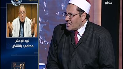 بالفيديو || سباب وشتائم الان على الهوا ومشاده قويه بين نبيه الوحش ومفتى استراليا