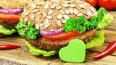 برجر نباتى مفيد جداا .. حضريه لاولادك