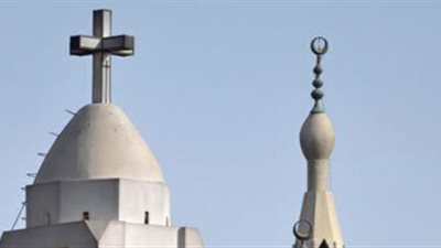 شاهد بالصور | الوحدة الوطنية تتجلى بين مسجد وكنيسة مارجرجس بالدقهلية