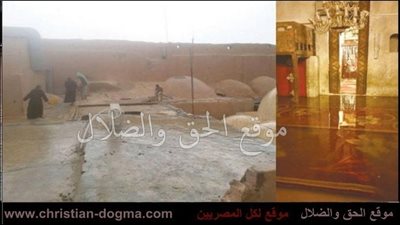 عوده الحياه الي الاديره بعد خسائر السيول ورفض الاثار لترميم واصلاح اي خسائر بالدير