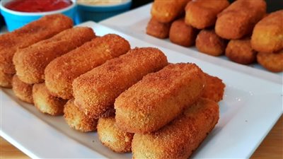 أصابع الدجاج بالجبن بطريقة سهلة