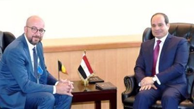 السيسى لرئيس وزراء بلجيكا مصر مستمرة فى جهود مكافحة الهجرة غير الشرعية