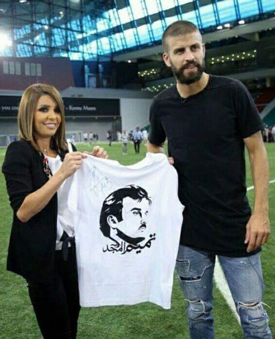 بالصور شاهد ماذا فعل لاعبى برشلونه مع تميم قبل الكلاسيكو وهذا رد فعل المصريين