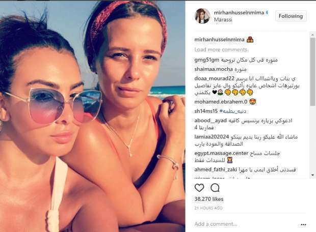 بالصور ميرهان حسين و ايمان العاصى يشعلان الانستجرام بصورهم بملابس البحر