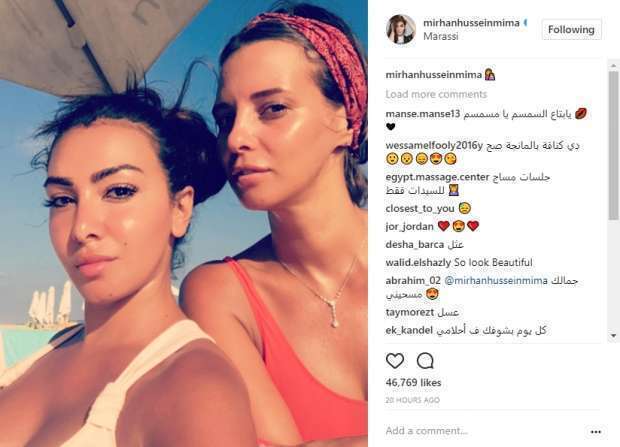 بالصور ميرهان حسين و ايمان العاصى يشعلان الانستجرام بصورهم بملابس البحر