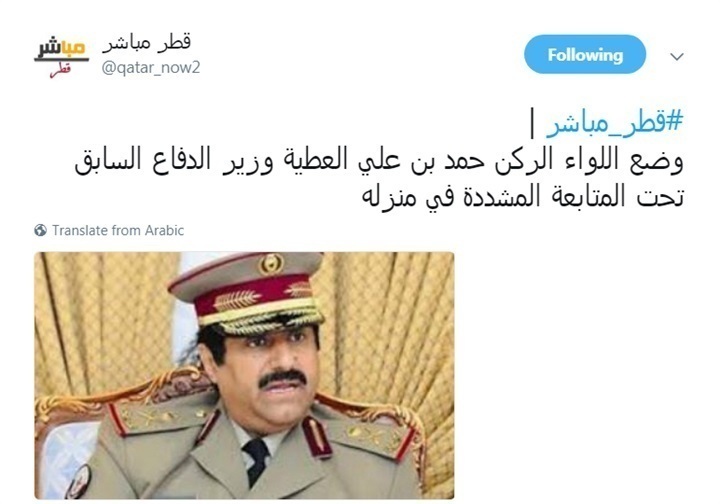 بالصور اعتقال وزير الدفاع القطري وتحديد إقامته بمنزله
