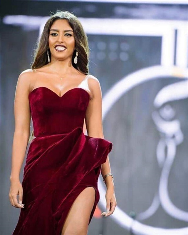 بالصور   ميرنا أيمن تنافس ملكات جمال العالم في أجمل إطلالة بفساتين السهرة