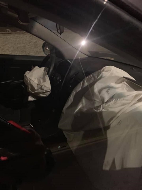 بالصور شاهد نجاة شقيقة الفنان عمرو عبد العزيز من حادث سير