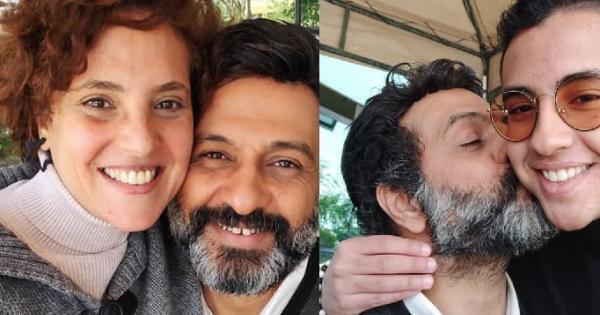 تحويشة العمر  الفنان فريد النقراشى يطمئن جمهورة وينشر صوره مع زوجته وابنائه