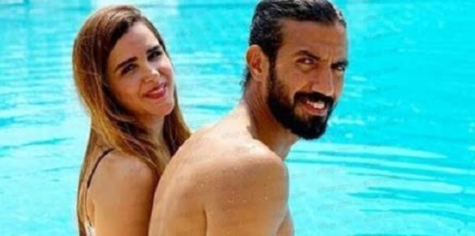 داخل حمام السباحة الاعلامية شيما صابر تنشر صورة جريئة لها بصحبة زوجها
