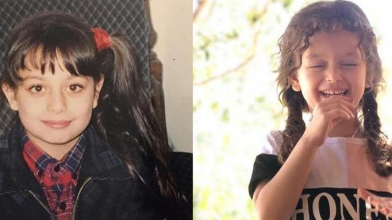 دهب ابنة هبه مجدي ومحمد محسن تخطف الانظار في اول ظهور لها مع والدتها